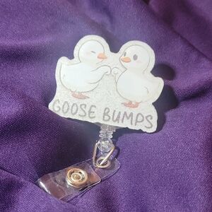 SOLD Goose Bumps Badge Reel